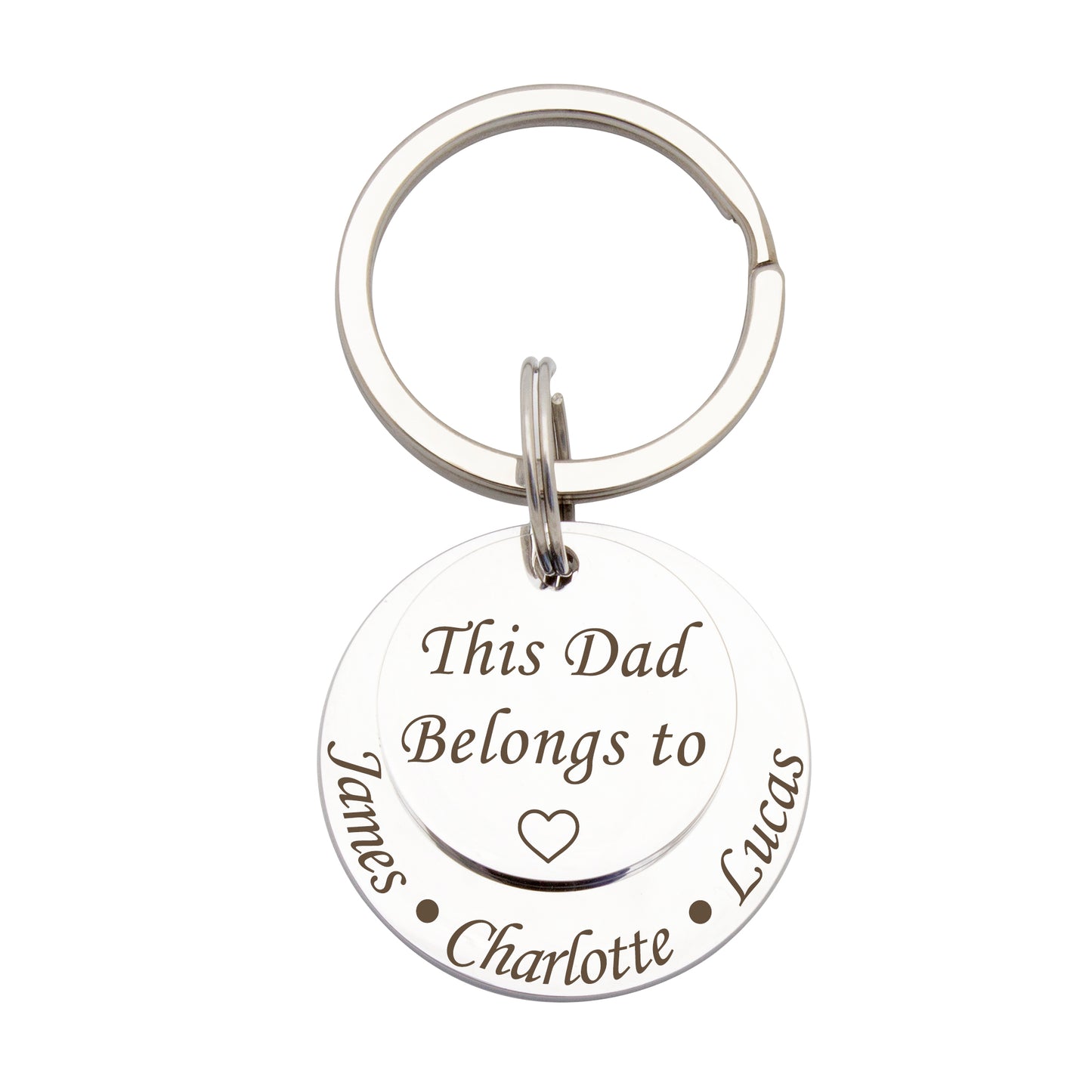 Custom Father's Day Messages Key Chain