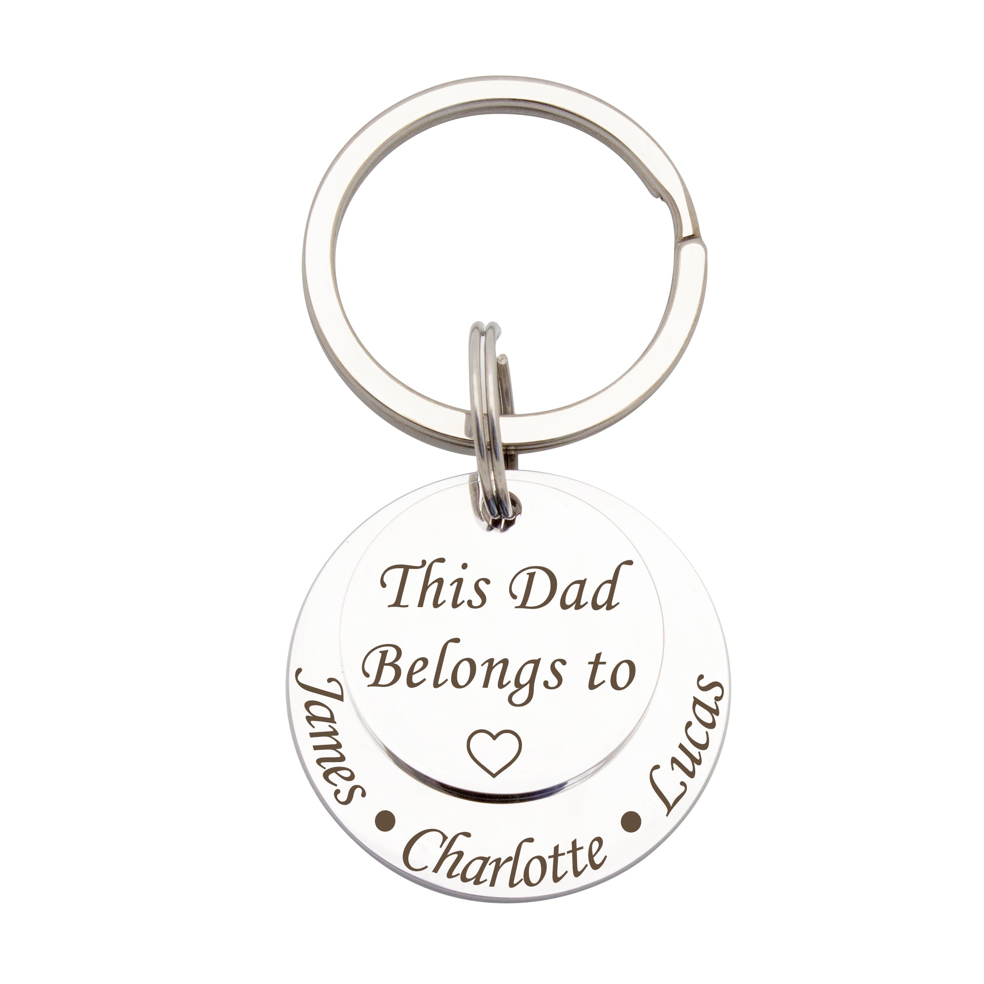 Custom Father's Day Messages Key Chain
