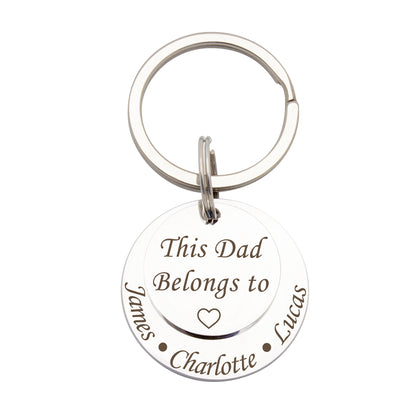 Custom Father's Day Messages Key Chain