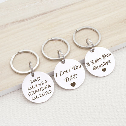 Thoughtful Words for Dad Key Chain