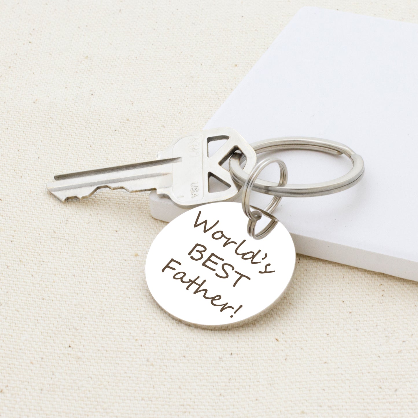 Thoughtful Words for Dad Key Chain