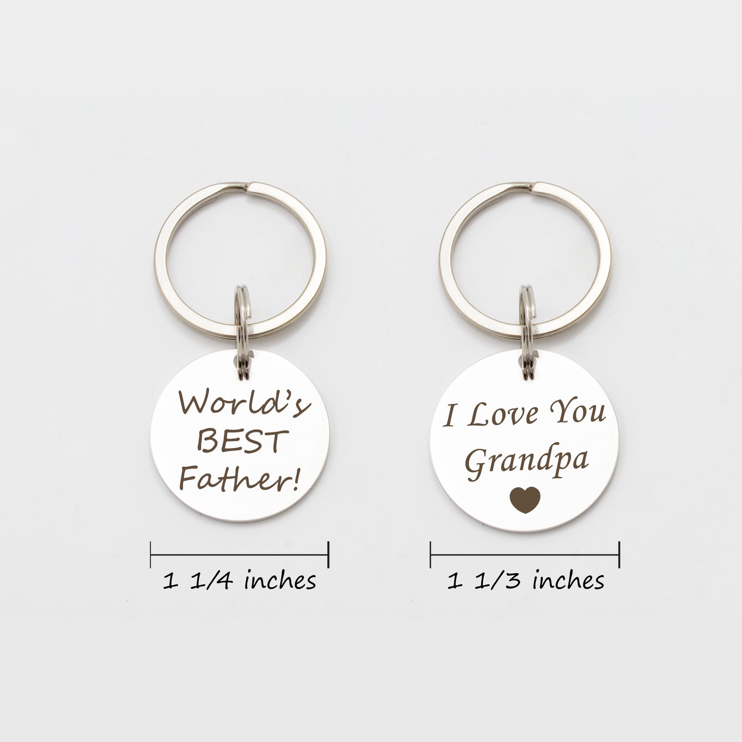 Thoughtful Words for Dad Key Chain