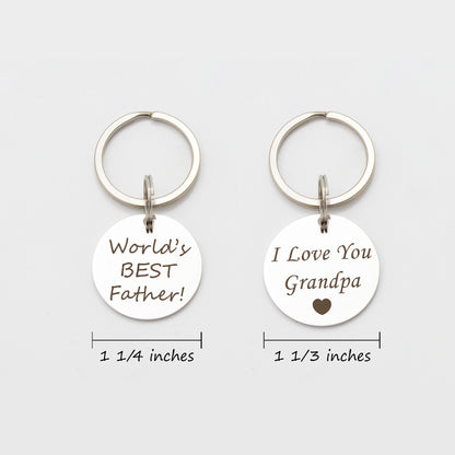 Thoughtful Words for Dad Key Chain