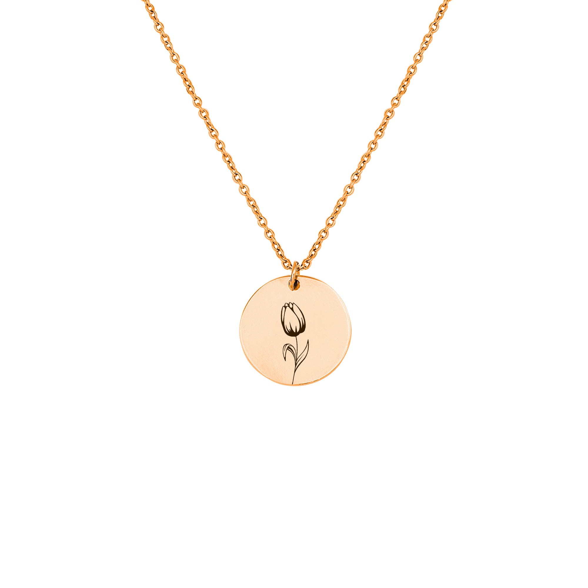 Birth Flower Charm Necklace