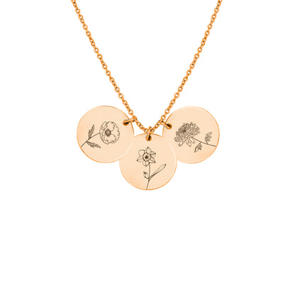 Birth Flower Charm Necklace