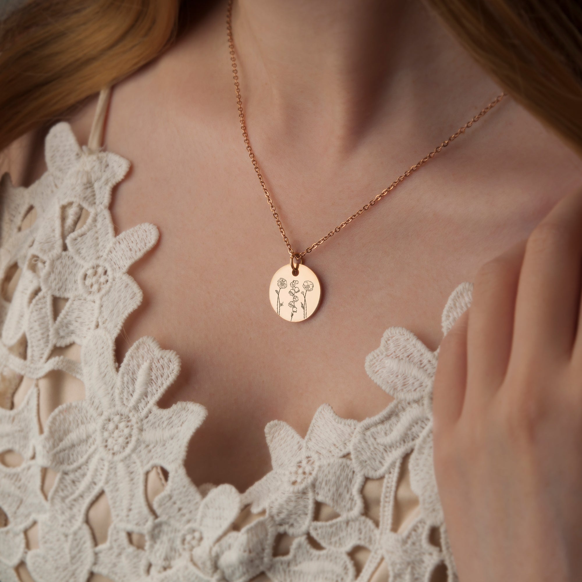 Custom Birth Flower Garden Necklace