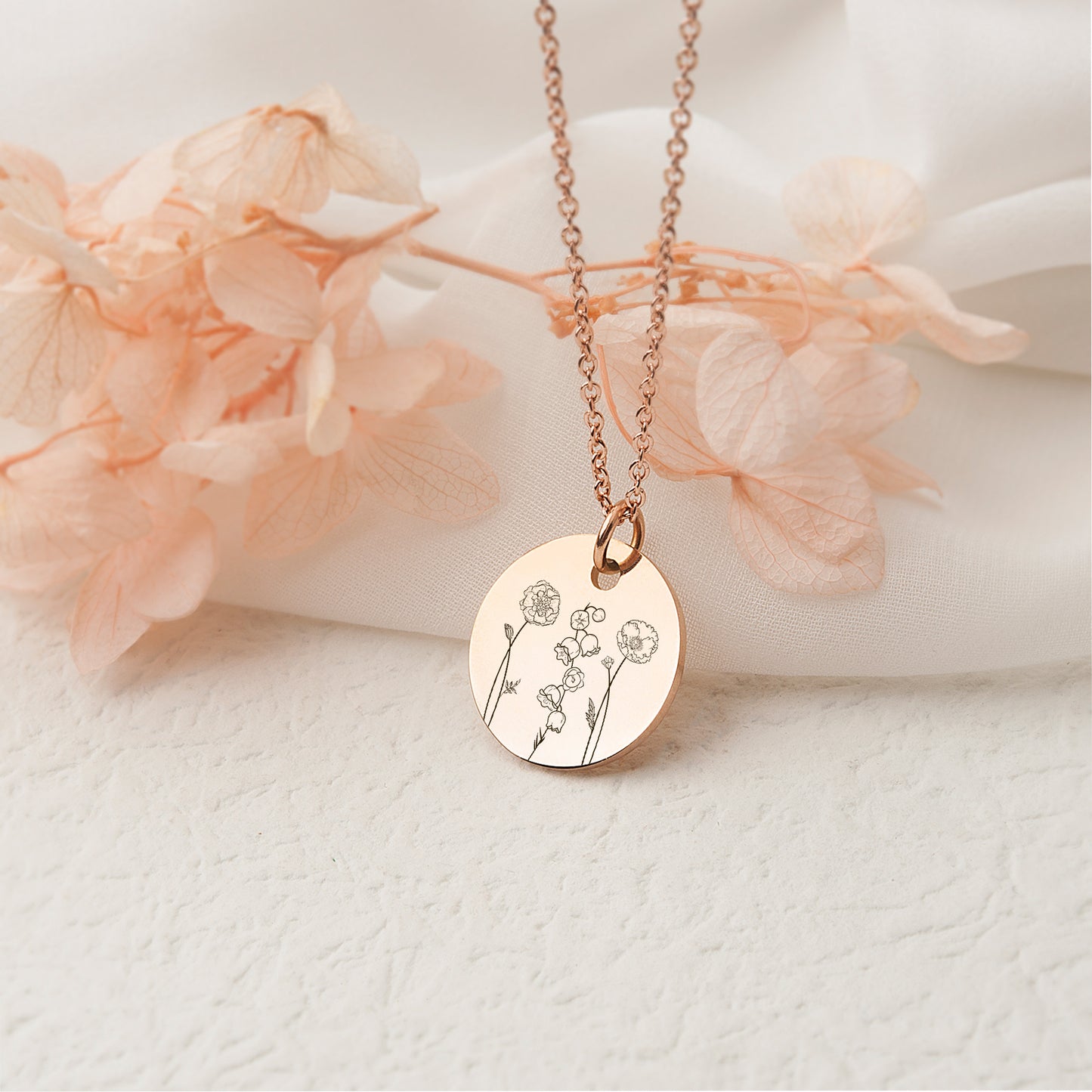 Custom Birth Flower Garden Necklace