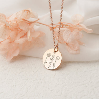 Custom Birth Flower Garden Necklace