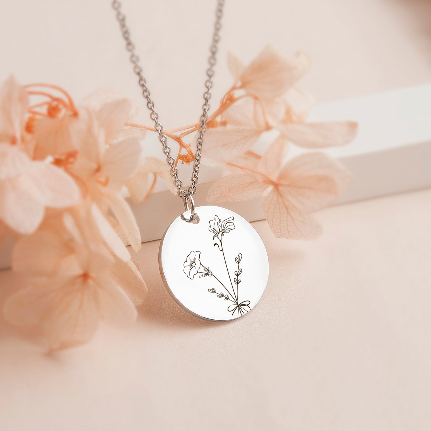 Birth Flower Bouquet Necklace