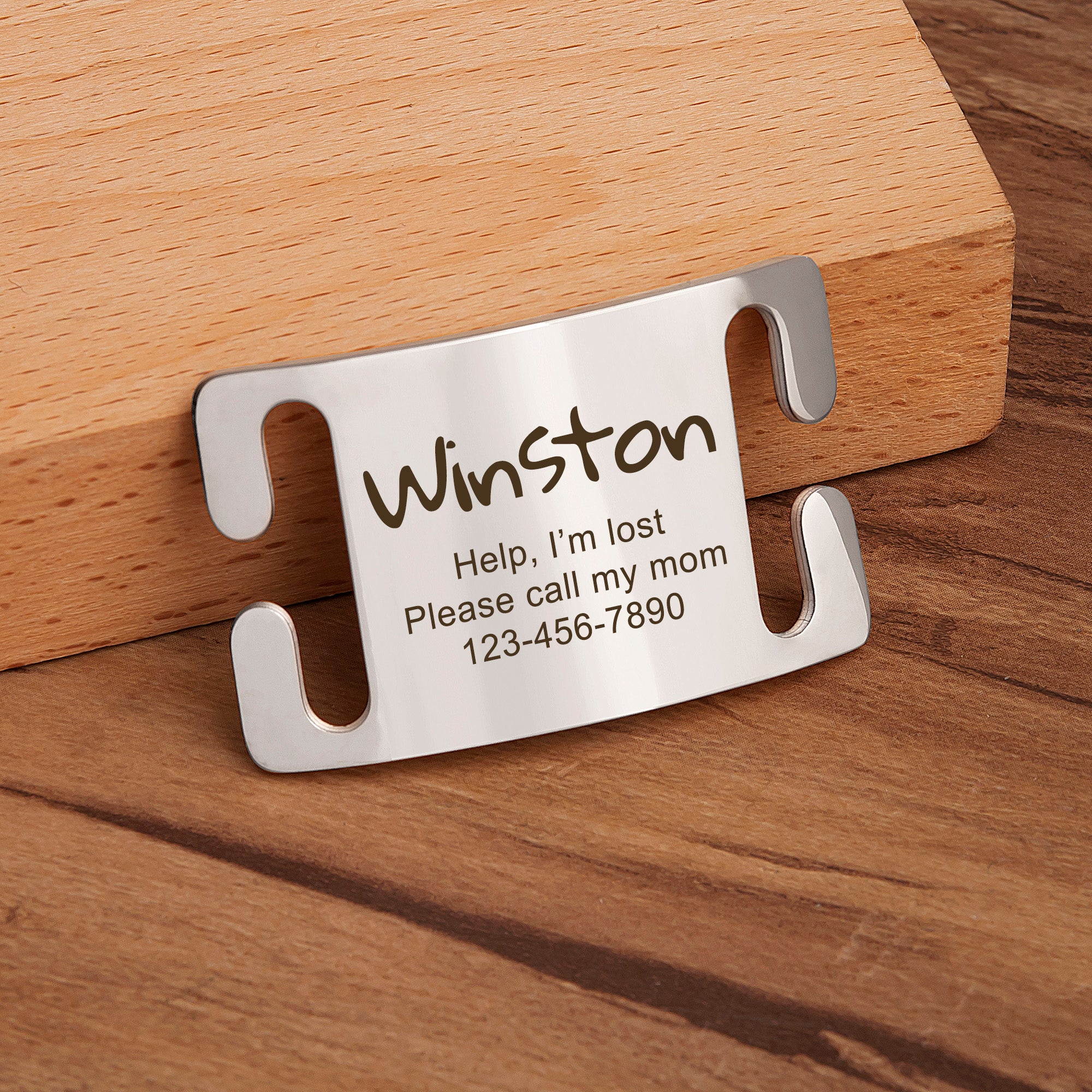 Stainless Steel Silent Slide On Pet Tag