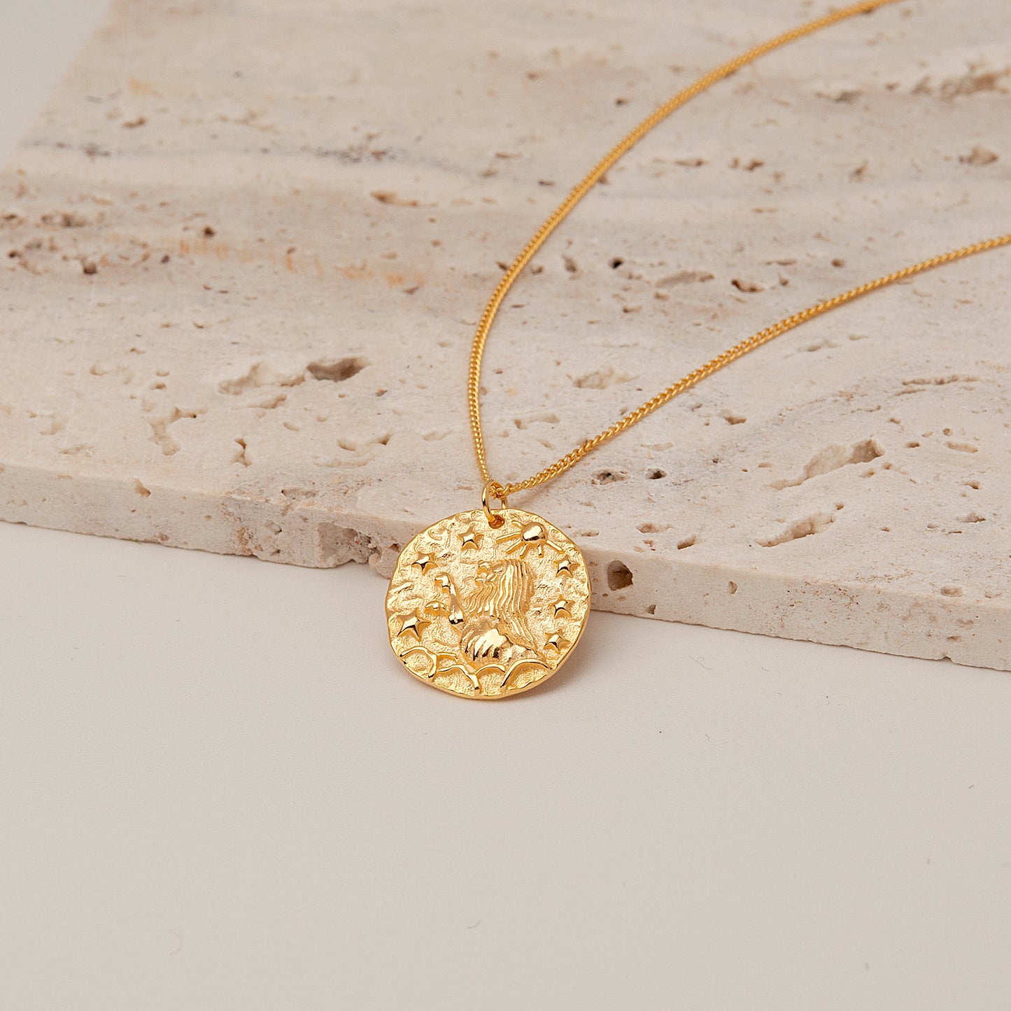 Sterling Silver Zodiac Constellation Coin Necklace