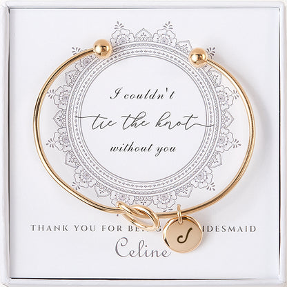 Tie the Knot Bridesmaid Proposal Charm Bracelet