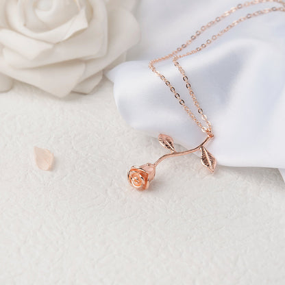 "To An Amazing New Mom" Rose Necklace, Mother's Day Gift for New Mothers