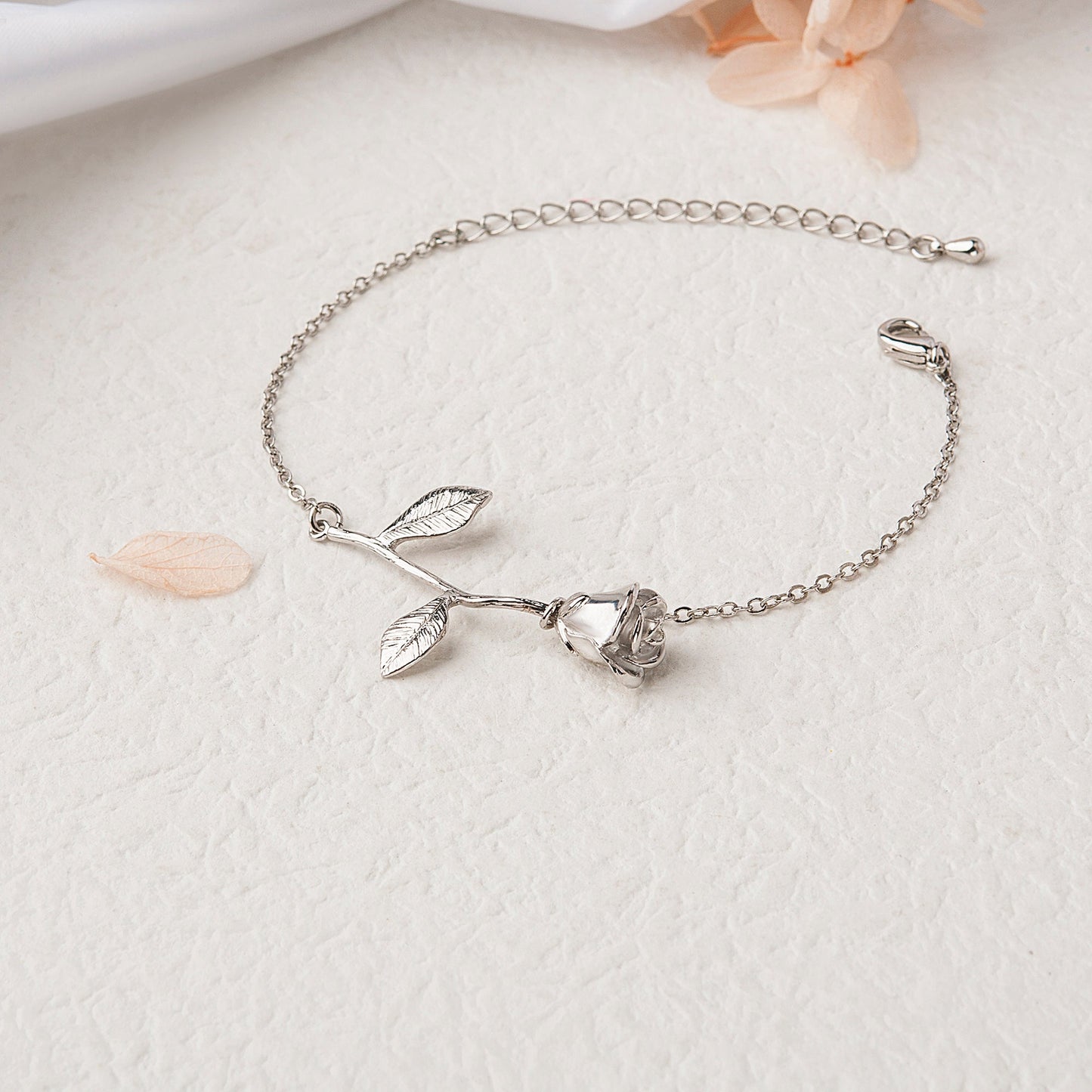 "To An Amazing New Mom" Rose Bracelet, Gift for New Mothers, Card and Necklace Gift Set