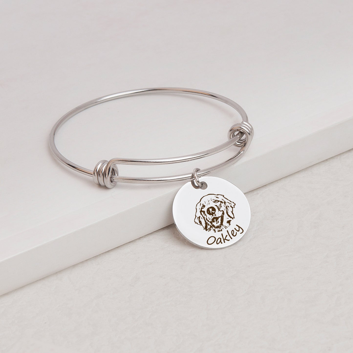 Pet Portrait Charm Adjustable Bracelet