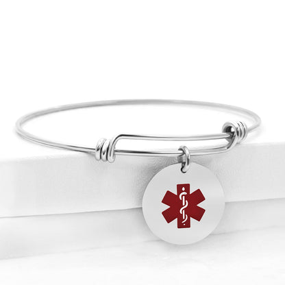 Medical Emergency Bracelet with Medical Card, Custom Medical ID Alert Bracelet