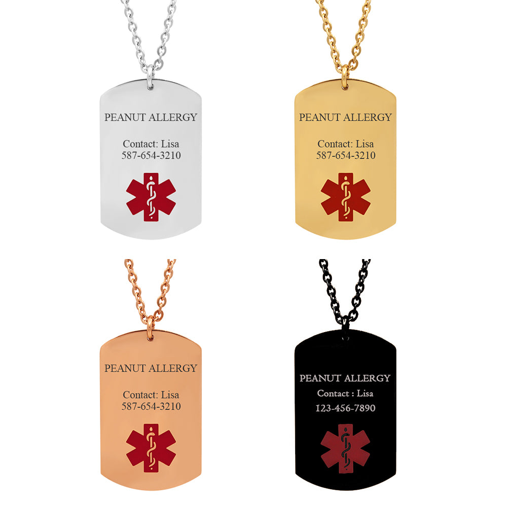 Medical Alert ID Dog Tag