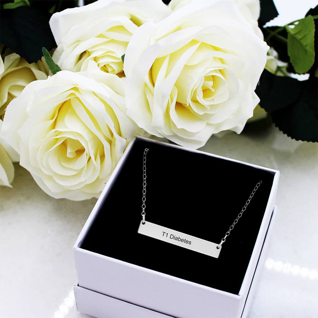 Personalized Medical Alert Bar Necklace