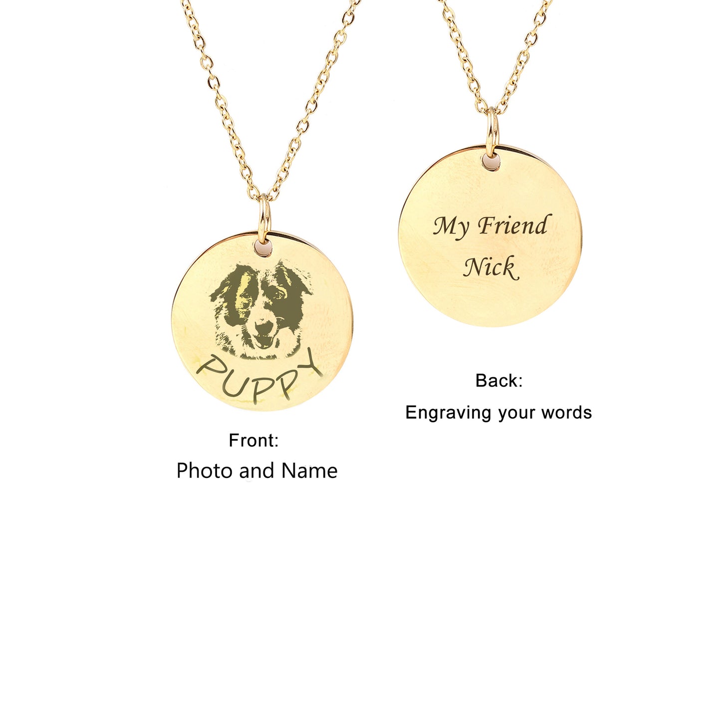 Round Pet Portrait Necklace