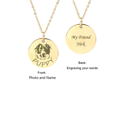 Round Pet Portrait Necklace