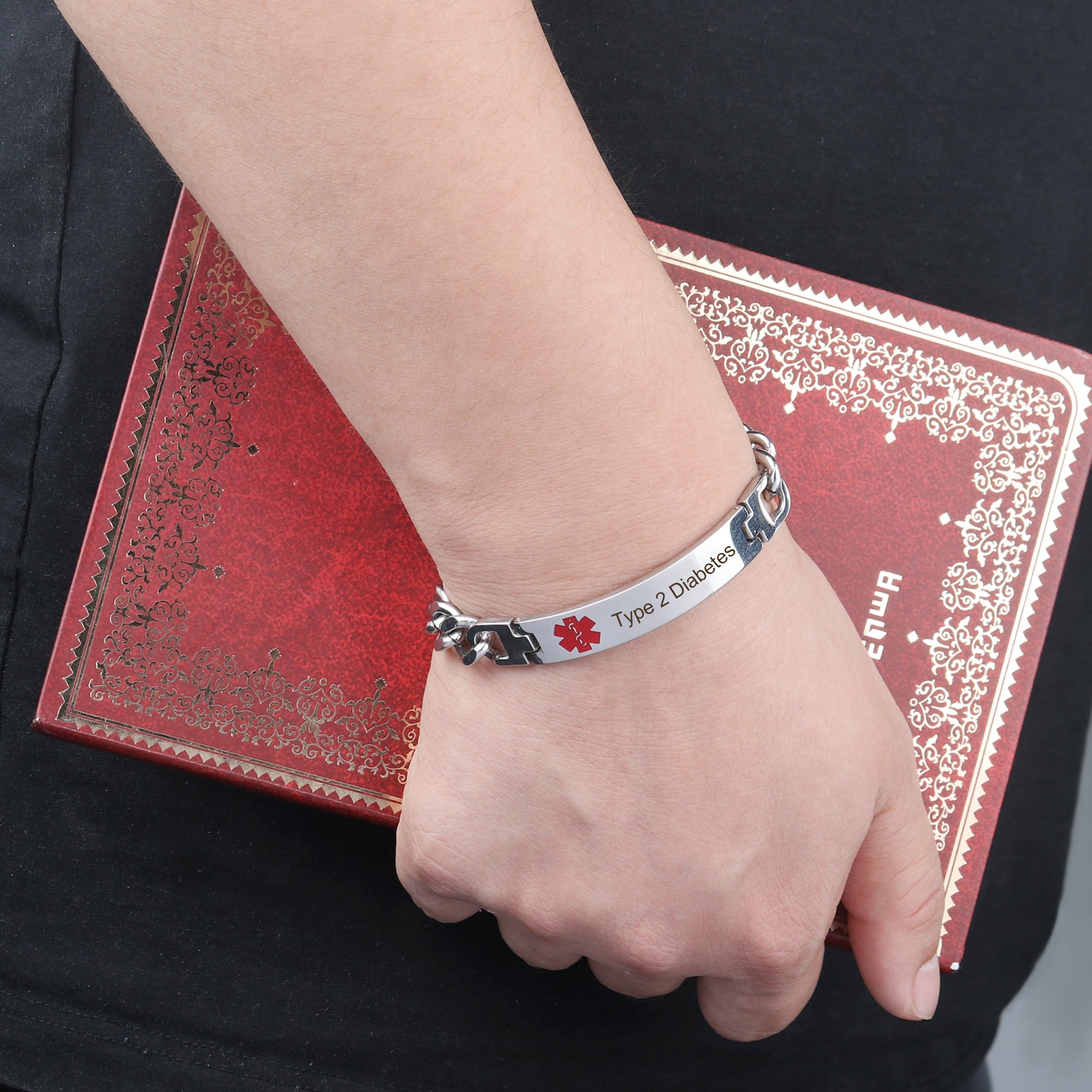 Medical Alert ID Chain Bracelet