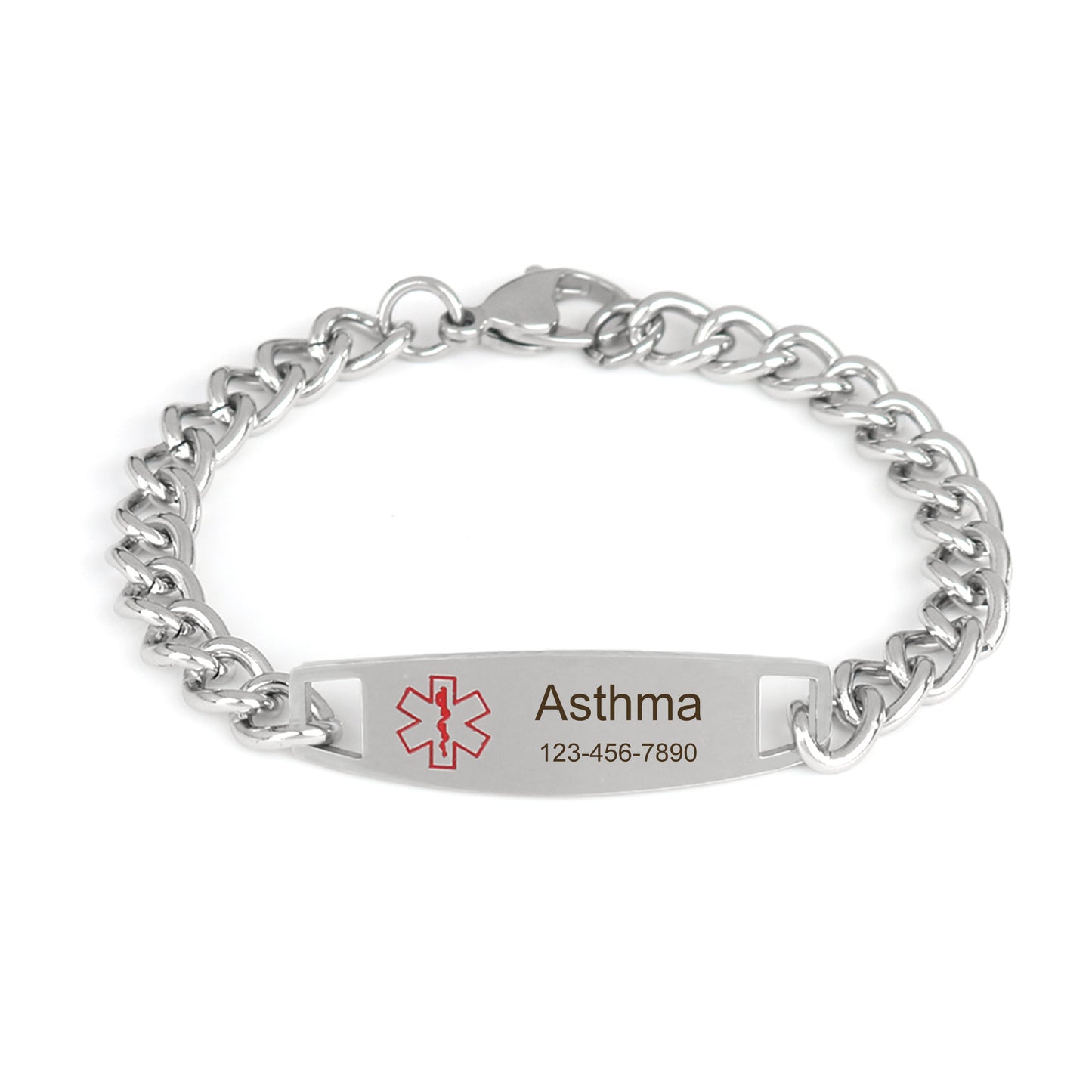 Custom Medical ID Alert Chain Bracelet