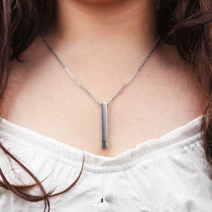 Medical Alert ID 4-Sided Bar Necklace