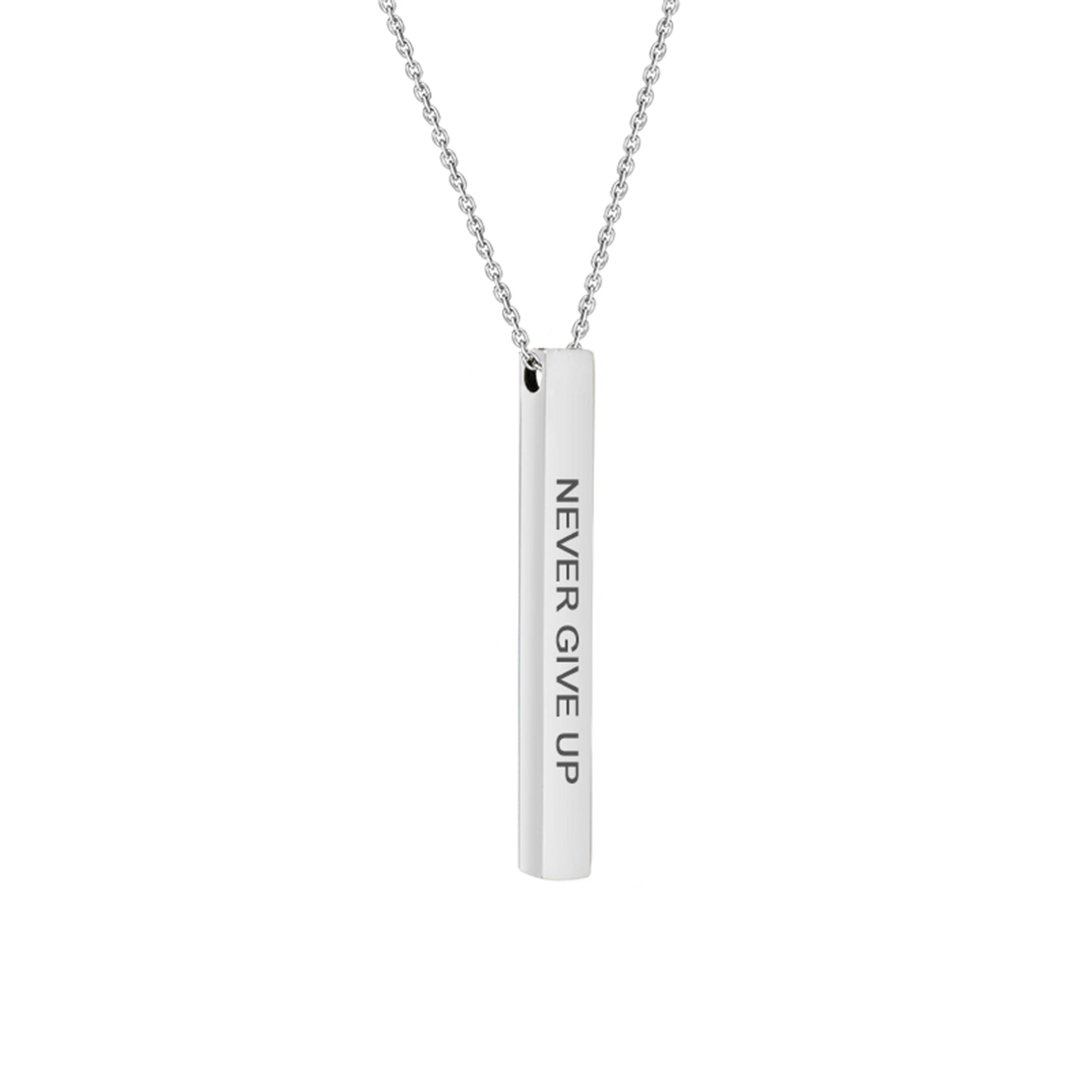 Sterling Silver Inspirational Quote Necklaces Motivational Quote