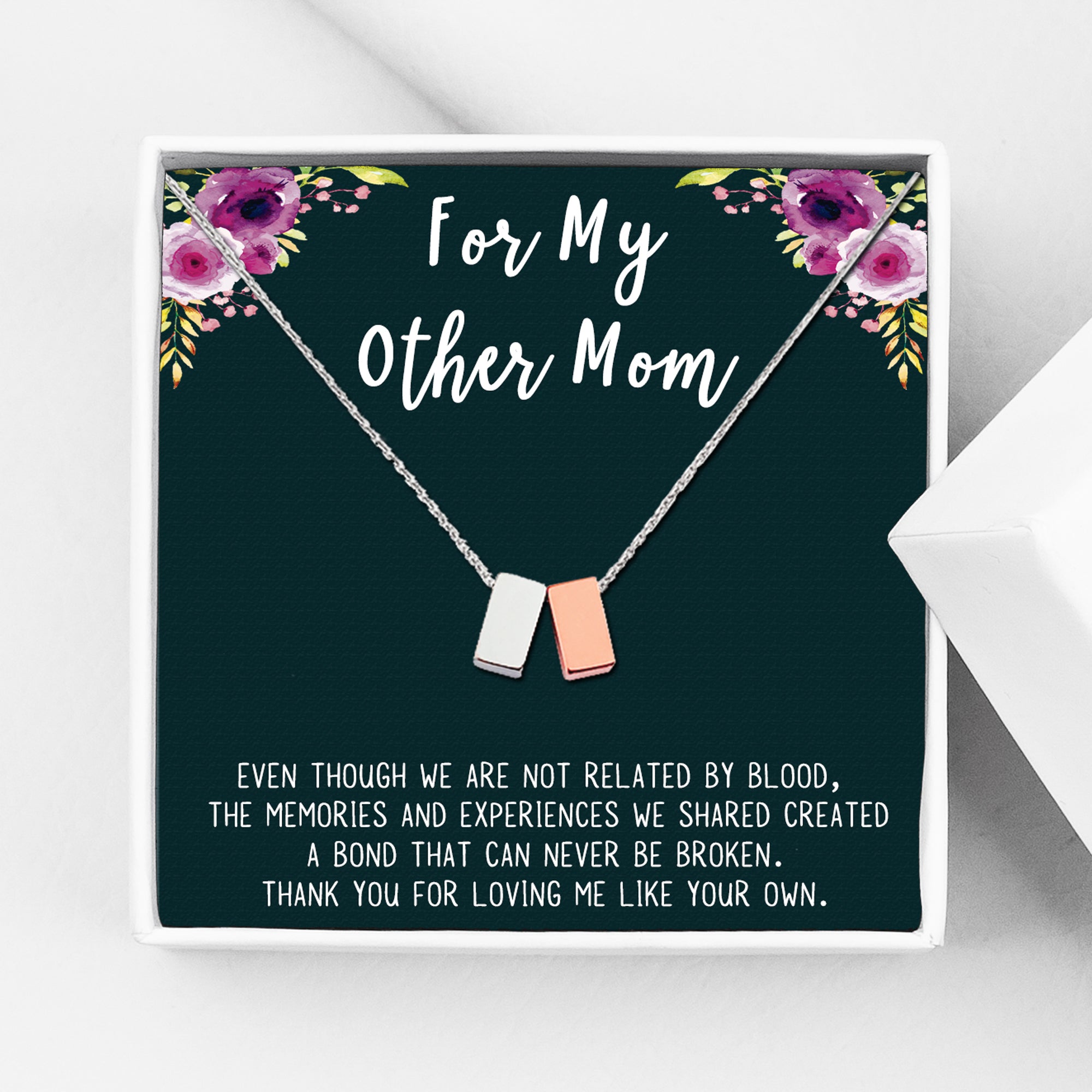 Anavia Mom and Daughter Gift Set, Mother Daughter Necklace, Jewelry Gift,  Gift for Daughter, Birthday Gift, Christmas Gift for Her, Two Cube  Necklaces with Wish Card-[Rose Gold Charms] 