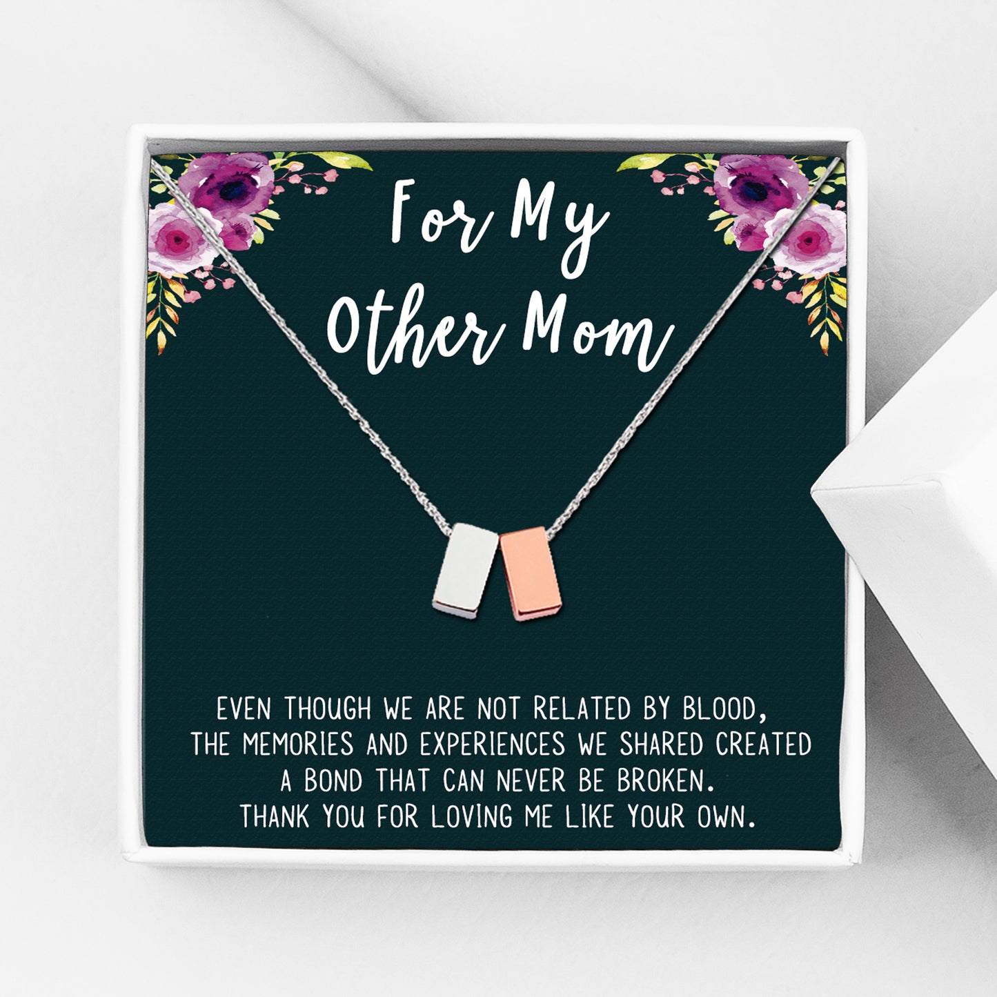 Other Mom Christmas Gift Necklace, Daughter to Stepmom Necklace Gift