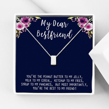 "My Dear Best Friend" Card and Cube Necklace