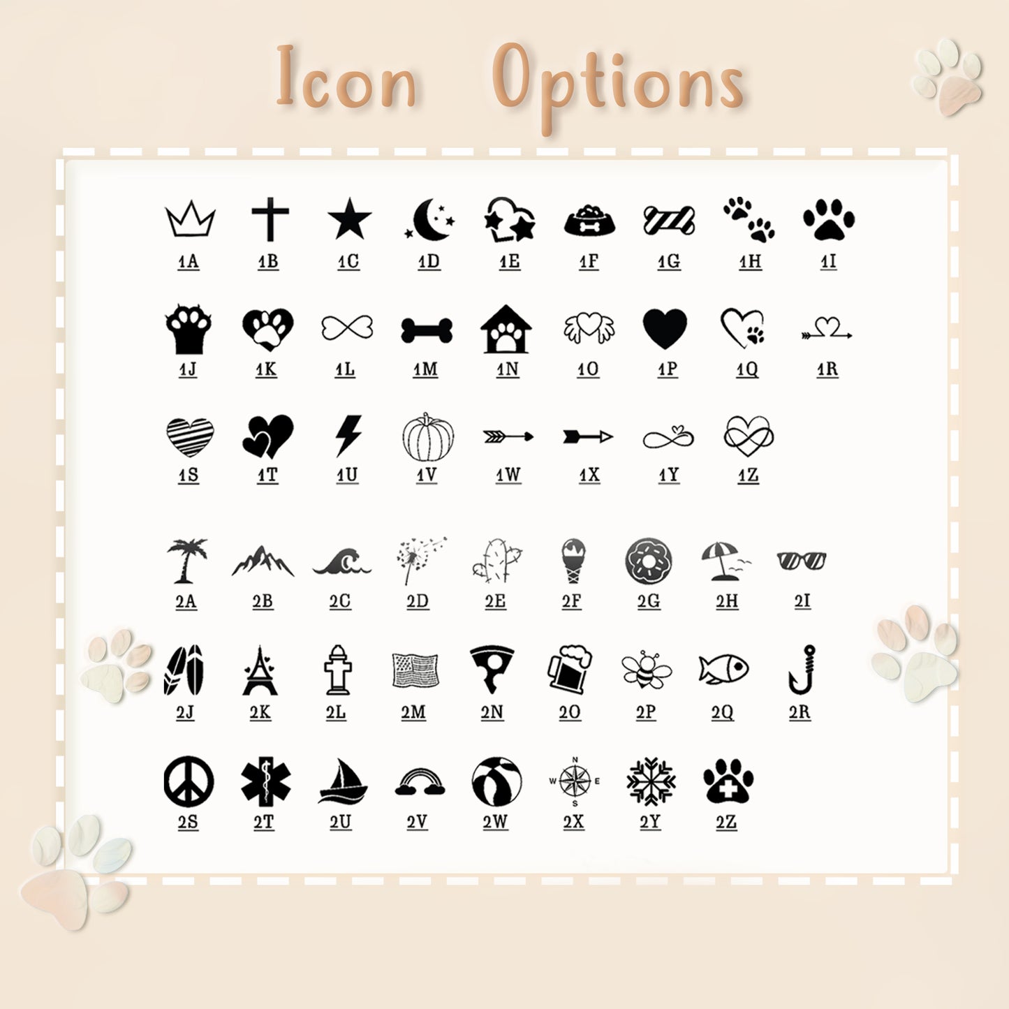 Star Shaped Name and Icon Pet ID Tags