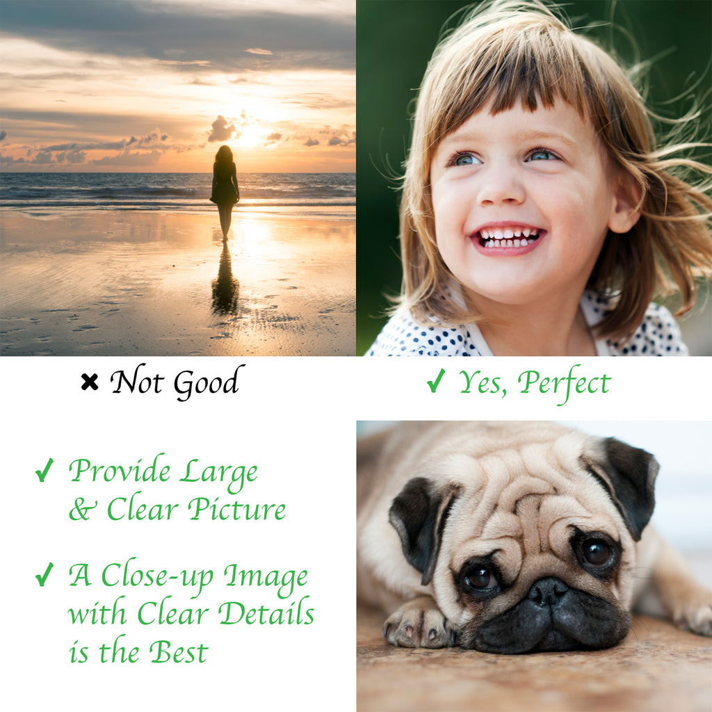 Men's Custom Pet Portrait Dog Tag Necklace