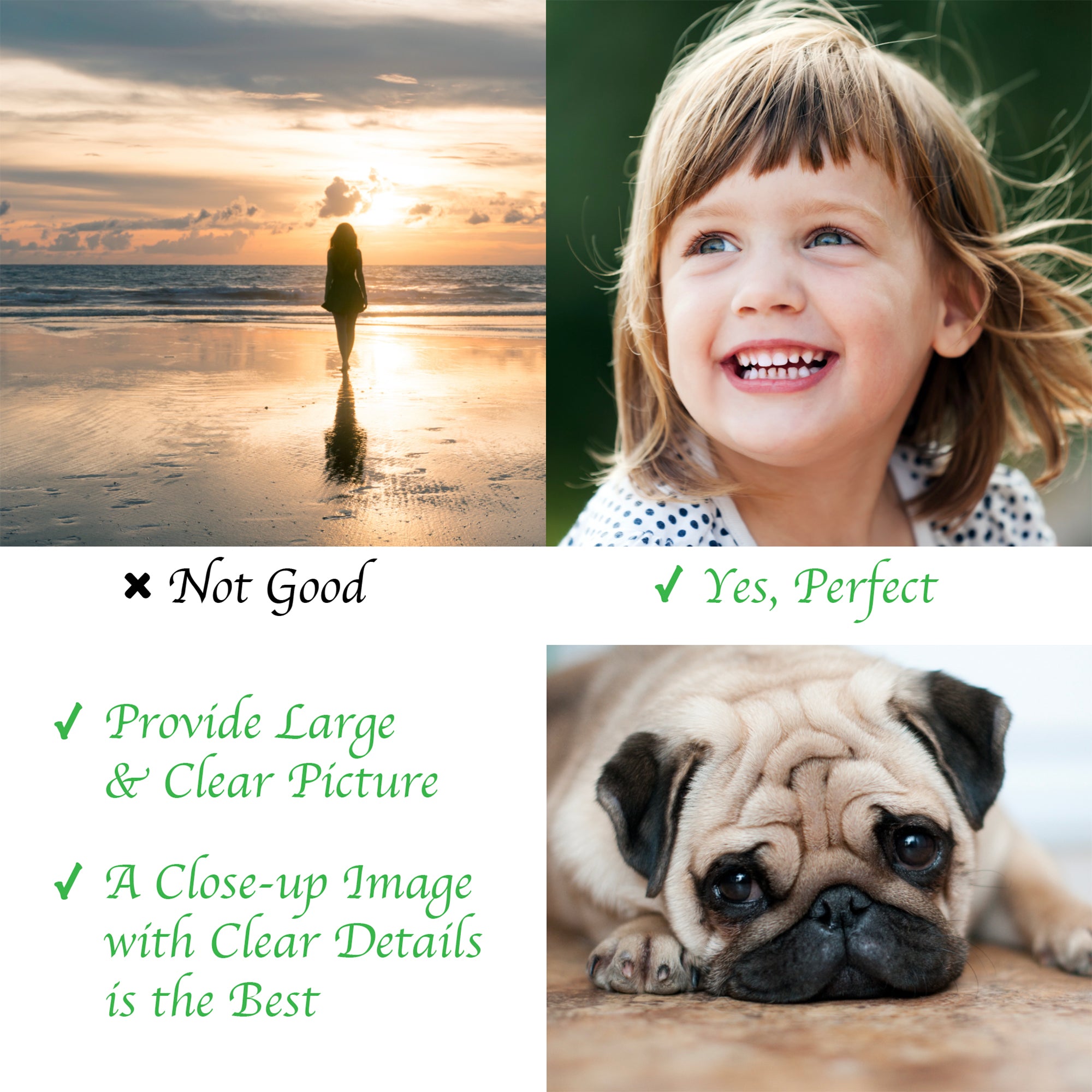 Men's Custom Pet Portrait Dog Tag Necklace