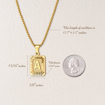 18k Gold Plated Initial Medallion Necklace