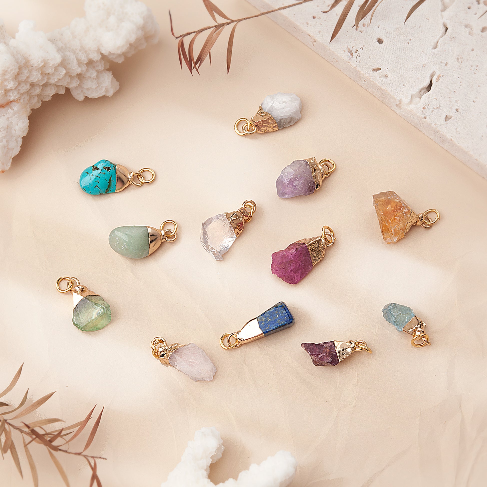 Irregular Shape Raw Birthstone Necklace – Anavia Jewelry Gift
