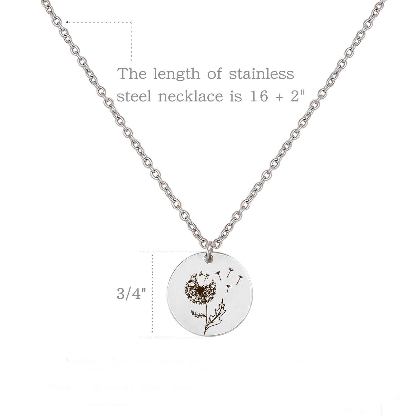 Birth Flower Charm Necklace