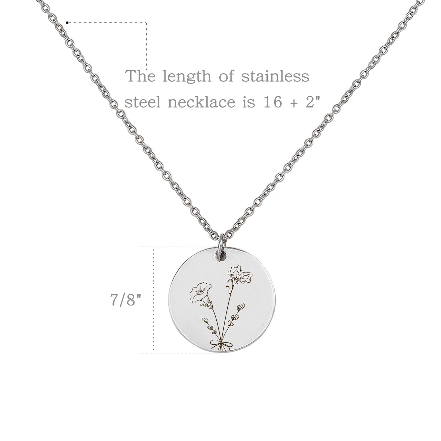 Birth Flower Bouquet Necklace