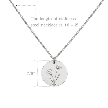 Birth Flower Bouquet Necklace