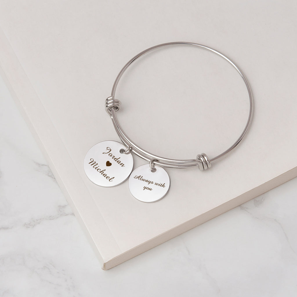Anavia Custom Name Bangle Bracelet
