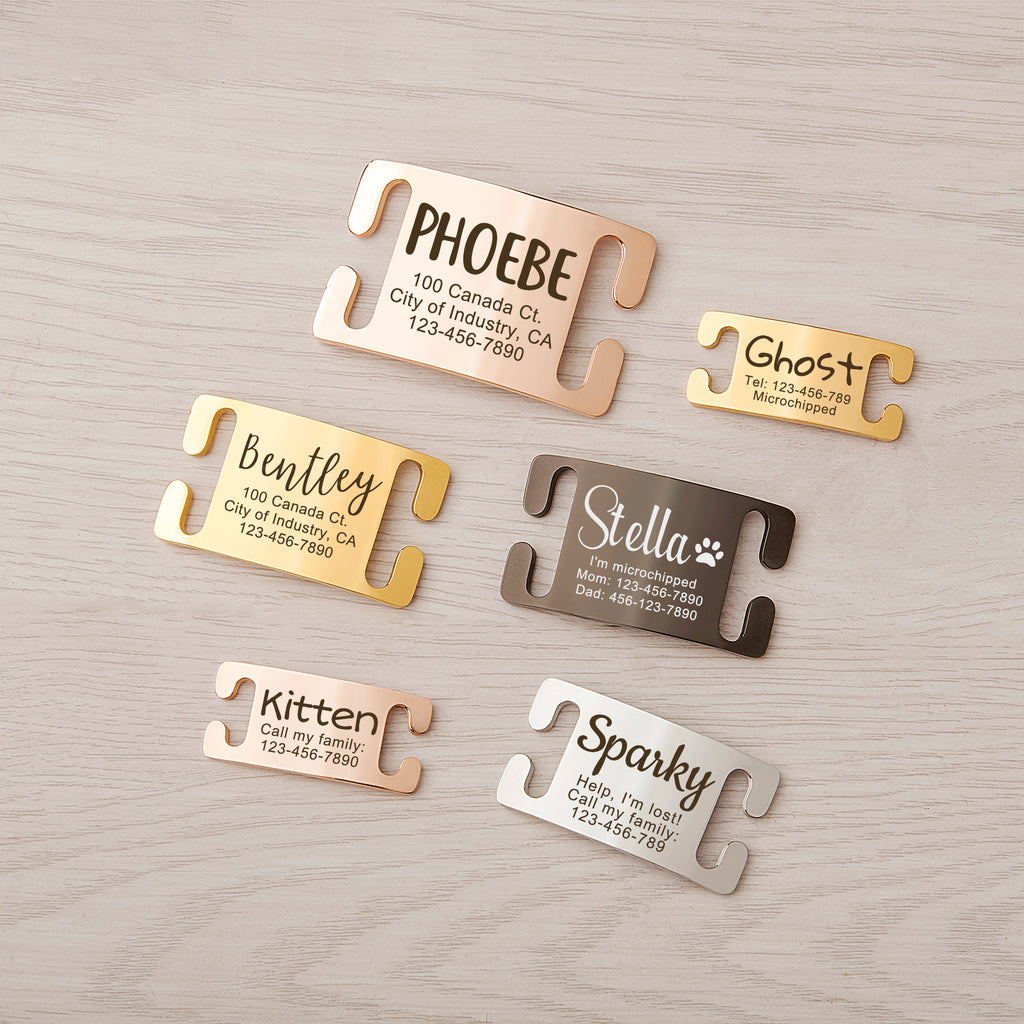 Stainless Steel Silent Slide On Pet Tag