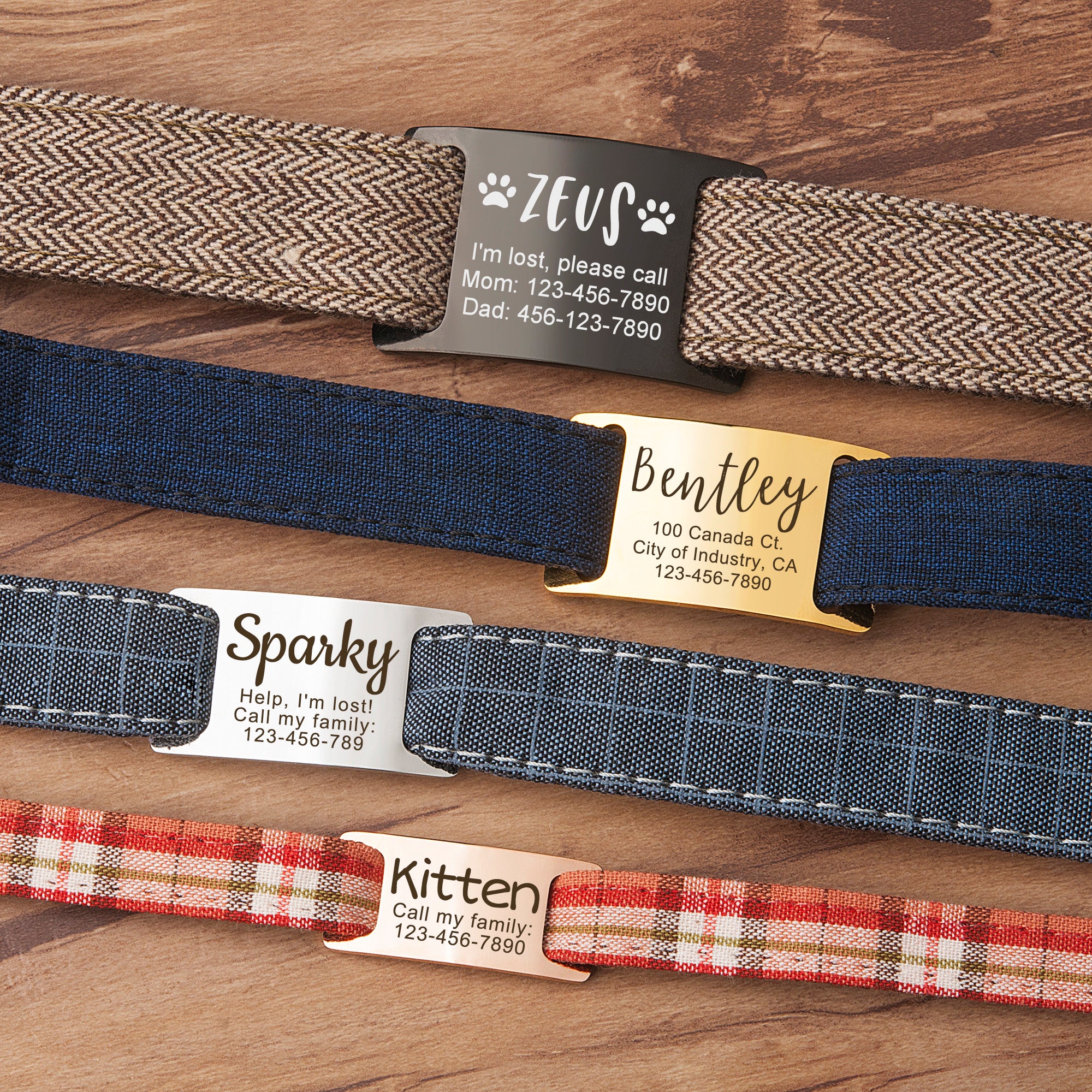 Stainless Steel Silent Slide On Pet Tag