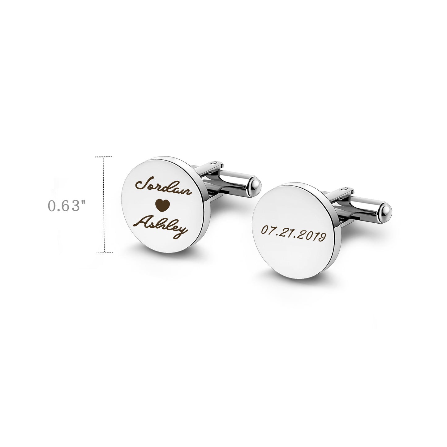 Stainless Steel Round Cuff Links