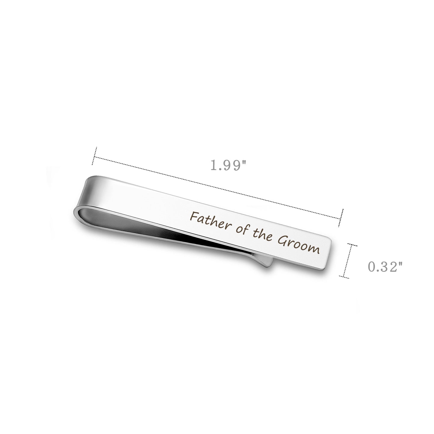 Custom Handwriting Engraved Tie Clip