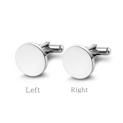 Stainless Steel Round Cuff Links