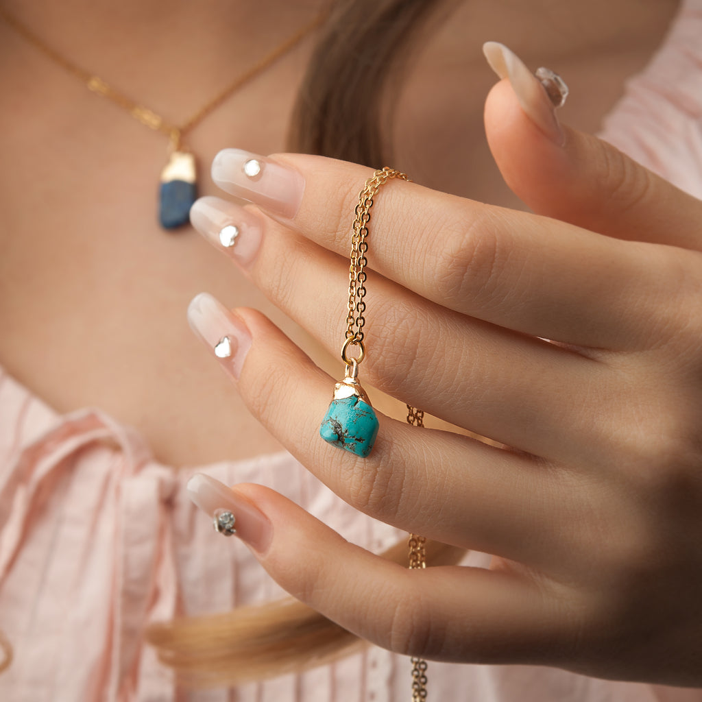 Irregular Shape Raw Birthstone Necklace