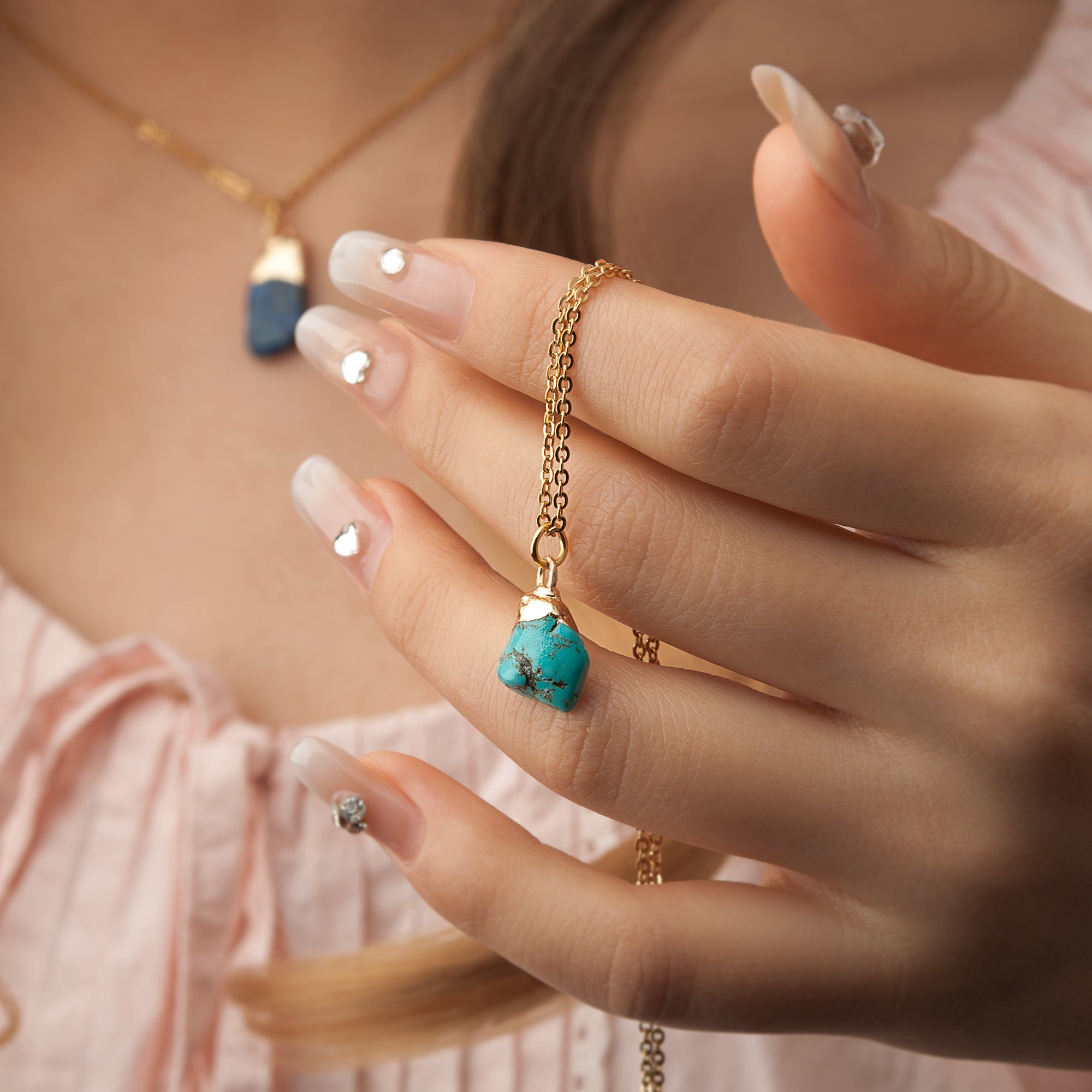 Irregular Shape Raw Birthstone Necklace