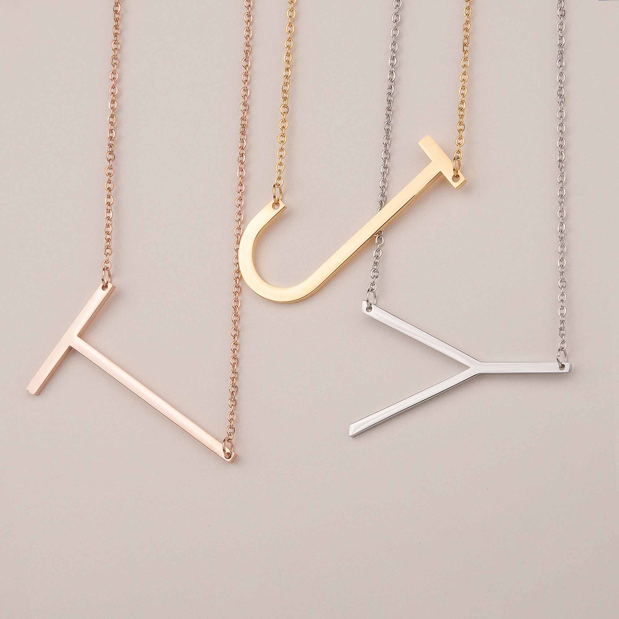 A to Z Large Initial Necklaces