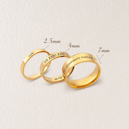 Engraved Dainty Rings