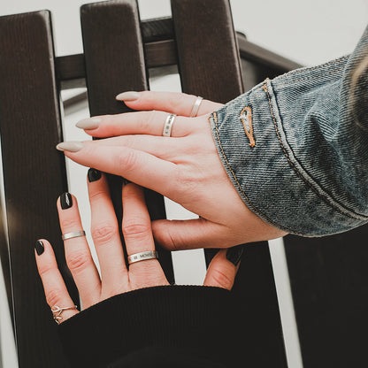 Engraved Dainty Rings